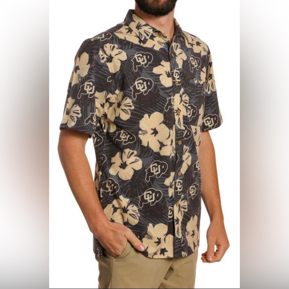 Tellum + Chop University of Colorado Hawaiian Shirt sz XL